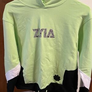 Zyia Lime Green Crop Hoodie
